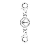 Argent Sterling 925 Fermoir magnétique double mousqueton, fermoir de chaîne Grand argent pour collier bracelets boucles de connexion, bijoux fermoir magnétique