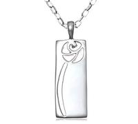 Argent sterling Charles Rennie Mackintosh Collier Pendentif avec chaîne de 45,7 cm et boîte cadeau