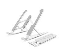 (Argent)Support Ordinateur Portable Pliable de 10 à 15,6 Pouces, Compatible avec MacBook, Dell, Lenovo, HP, Autres Laptops Tablettes jusqu'à 8 kg