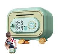 Argent sûr pour les - Mignon porte-monnaie vert avec clé | Coffre-fort électronique pour aider à planifier et économiser, machine automatique d'épargne bancaire pour Ragz