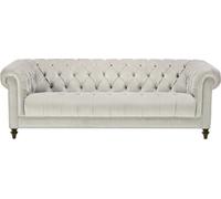 Argent Tissu Canapés trois places Design Canapés rembourrés Original Chesterfield Nouveau