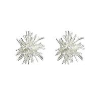 Argent-ton feu d'artifice boucles d'oreilles avec 925 argent Sterling messages, base de cuivre, adapté pour les Rencontres, les Parties, et cadeau