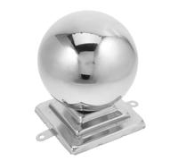 Argenté Boule Décorative Tête Moderne en Acier Inoxydable, de Clôture | Montage Rapide, Moulage Intégré et Finition Brossée, pour Poteaux Carrés, Portails et Clôtures de Villa