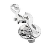 Argenté Broche Musicale Fixation Sécurisée en Acier Inoxydable e | Style Minimaliste Élégant, Surface Polie Lustrée, pour Concerts et Événements Musicaux