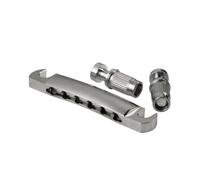 Argenté Chevalet de Guitare Électrique 4 Montants en Alliage de Zinc | Remplacement pour Ponts et Cordiers Non Réglables, Facile à Nettoyer, pour Guitare Électrique et Corps Massif