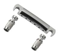 Argenté Chevalet de Guitare Électrique 4 Plots en Alliage de Zinc | Pièce de Remplacement pour Guitare Solid-body, Ensemble de Cordier et Pont, Entretien Facile, Finition Argenté