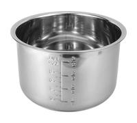 Argenté Cuve Intérieure pour Cuiseur à Riz 4l en Acier Inoxydable | Surface Lisse sans Bavure, Grosse Capacité, Échelle Graduée, pour Cuisson du Riz et Gâteau