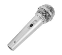 Argenté Faux Microphone en Plastique, Accessoire Rétro pour Scènes et | Surface Lisse et Éclatante, Fabrication Résistante à Déformation, Adapté aux Répétitions Théâtrales, Jeux de Rôle et Photos