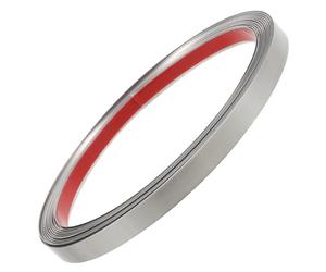 Argenté Moulure Adhésive Finition Murale, en Acier Inoxydable Moderne | Pose Autocollante, Look Poli Contemporain, pour Rénovation Intérieure, Plafond et Éviers, Style Minimaliste