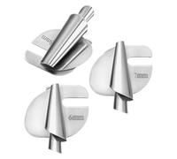 Argenté Pied Ourleur en Acier Inoxydable 3 Pièces | Bords Arrondis, Surface Lisse, Forme des Ourlets Roulés Réguliers, Accessoire Pratique pour Couture Domestique et Quilting