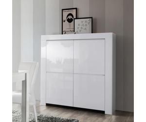 Argentier-bar design laqué blanc 4 portes APHODITE