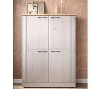 Argentier-bar moderne 4 portes coloris chêne naturel YANIS