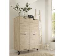 Argentier-bar moderne en bois 4 portes pleines DIANA