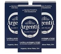 Argentil - Nettoyant spécifique pour argent en crème, action polie et antioxydante, avec barrière protectrice, 150 ml x 3 pièces