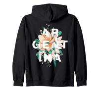 Argentina Floral Wear Argentine Flower Design Sweat à Capuche
