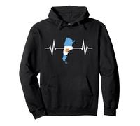 Argentine Contour du Pays en Forme De Cœur Sweat à Capuche