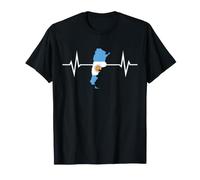Argentine Contour du Pays en Forme De Cœur T-Shirt