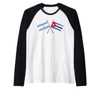 Argentine Cuba Drapeaux croisés Argentin Cubain Heritage Manche Raglan