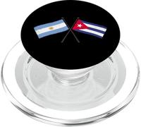 Argentine Cuba Drapeaux croisés Argentin Cubain Heritage PopSockets PopGrip pour MagSafe