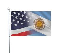 Argentine Et États-Unis Drapeau Décoratif Drapeau De Jardin Résistant Aux Intempéries Garden Flag Pour Pelouse Jardin Fête 3X5Ft