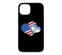 Argentine États-Unis Argentin Américain Cœurs Coque pour iPhone 13