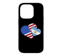 Argentine États-Unis Argentin Américain Cœurs Coque pour iPhone 14 Pro