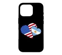 Argentine États-Unis Argentin Américain Cœurs Coque pour iPhone 16 Pro