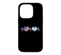 Argentine États-Unis Battements De Cœur Argentin Américain Coque pour iPhone 14 Pro