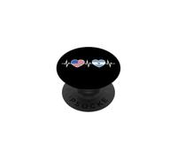 Argentine États-Unis Battements De Cœur Argentin Américain PopSockets PopGrip Adhésif