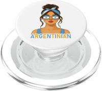 Argentinian Girl Argentina Flag Argentinian Girlfriend Wife PopSockets PopGrip pour MagSafe