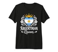 Argentinian Queen Argentina Flag Proud Argentinian Woman T-Shirt Haut de Gamme