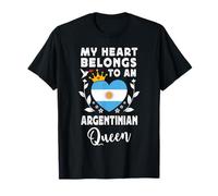 Argentinian Queen Argentinian Wife Girlfriend Argentina Flag T-Shirt