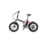 Argento Ar-bi-220008 Mini Max Pliable E-Bike Adulte Unisexe, Grigio Mat/Rosso, 250W Gris