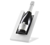 argentoè Gelette Rafraîchisseur de Bouteille de Vin - Porte-Bouteille Réfrigérant et Glacette Thermique de Table - Présentoir pour Mousseux et Champagne Sans Glace - Design Made in Italy (Blanc)