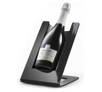 argentoè Gelette Rafraîchisseur de Bouteille de Vin - Porte-Bouteille Réfrigérant et Glacette Thermique de Table - Présentoir pour Mousseux et Champagne Sans Glace - Design Made in Italy (Noir)