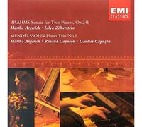 Argerich, Martha - Brahms : Sonate pour 2 pianos en fa mineur / Mendelssohn : Trio pour piano et cordes op. 49