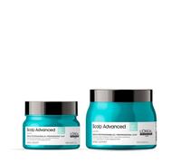 L'Oréal Professionnel, Shampoing Masque 2-en-1 Anti-Gras à l'Argile Purifiant, Cuirs Chevelus & Cheveux Gras, Sans Silicone, Elimine l'Excès de Sébum & Détoxifie, Scalp Advanced, Serie Expert, 500ml
