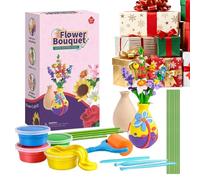 Argile à modeler pour, séchage à l'air, bouquet de fleurs fait à la main, accessoires de modélisation DIY - Pour, débutants, enseignants, anniversaires, vacances, activités familiales