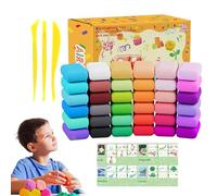 Argile à modeler sèche à l'air libre, 36 couleurs, pâte à modeler auto-durcissante, légère et flexible pour de 3 à 12 ans, loisirs créatifs, décorations de vacances