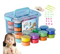 Argile artisanale, 24 couleurs, matériau en argile de modélisation avec moules | Qualification amusante soigneusement élaborée pour confirmer la représentation claire des jouets de détails pour le