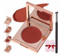 Argile ColoréE Cc Correcteur Contour Des Yeux,CrèMe Correctrice Et Illuminatrice Avec Pinceau Anti-Cernes,Longue Tenue ImperméAble Et Hydratant LéGèRe,Couvrant Les Ridules (Rouge, Taille)