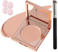 Argile ColoréE Cc Correcteur Contour Des Yeux,CrèMe Correctrice Et Illuminatrice Avec Pinceau Anti-Cernes,Longue Tenue ImperméAble Et Hydratant LéGèRe,Couvrant Les Ridules (Peau claire, Taille)