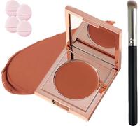 Argile ColoréE Cc Correcteur Contour Des Yeux,CrèMe Correctrice Et Illuminatrice Avec Pinceau Anti-Cernes,Longue Tenue ImperméAble Et Hydratant LéGèRe,Couvrant Les Ridules (Orange, Taille)