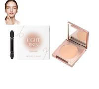 Argile colorée CC Correcteur contour des yeux, crème correctrice et illuminatrice avec pinceau anti-cernes, longue tenue, imperméable et hydratant, légère, couvrant les ridules (light)