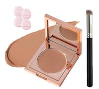 Argile ColoréE Cc Correcteur Contour Des Yeux,CrèMe Correctrice Et Illuminatrice Avec Pinceau Anti-Cernes,Longue Tenue ImperméAble Et Hydratant LéGèRe,Couvrant Les Ridules (Naturel, Taille)
