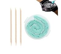 Argile de nettoyage de montre, pâte de nettoyage en caoutchouc pour montres, dissolvant de graisse avec 3 bâtons de saule, kit d'entretien et d'entretien professionnel de montre de 0,7 cm pour une
