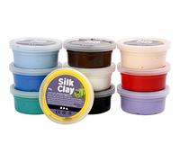 Argile de soie de 10 x 40 g, couleurs de Basique 1 assorties, Creativ