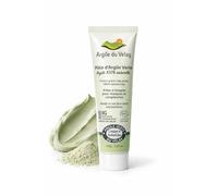 Argile du Velay Masque facial 100 % naturel à l'argile verte prête à l'emploi, nettoyant en profondeur et détoxifiant, pour peaux grasses et mixtes, certifié Cosmos Natural, 150 g