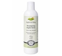 Argile du Velay Shampooing bio à l'argile verte pour cheveux gras, régule le sébum, avec aloe vera et romarin certifié COSMOS 250 ml