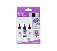Argile liquide à cuire - Pour création de bijoux - Couleur basique - 3 flacons 30ml